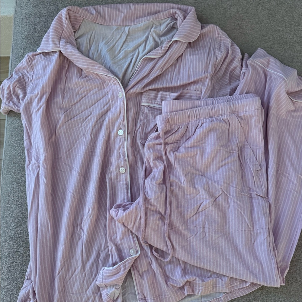 Pink Striped Women's Sleepwear Set